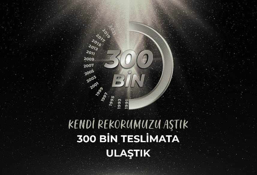 ‘‘35 yılda 300 bin teslimat’’